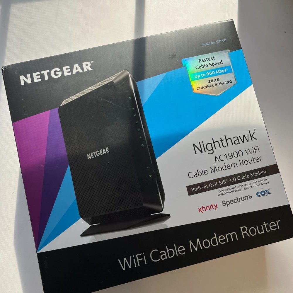 NETGEAR Nighthawk AC1900 C7000 Wi Fi Cable Modem Router